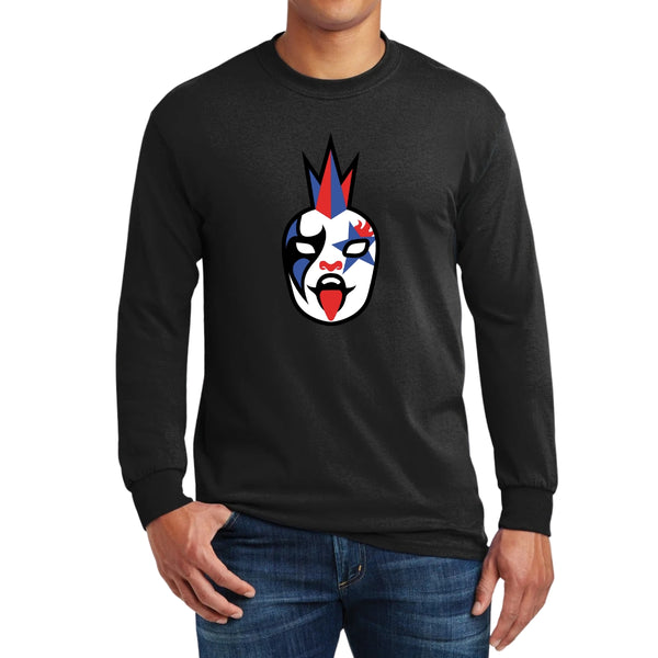 Playera Deportiva M Larga Hombre Lucha Libre AAA Psycho Clown Emoji