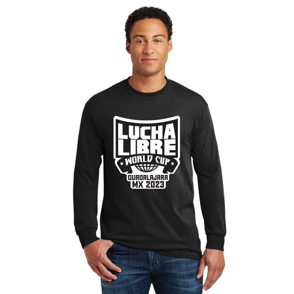 Playera Hombre Lucha Libre AAA Manga Larga World Cup GDL 2023