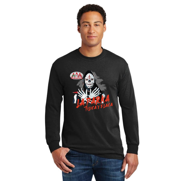 Playera Hombre Lucha Libre AAA Manga Larga La Parka Tilica y Flaca