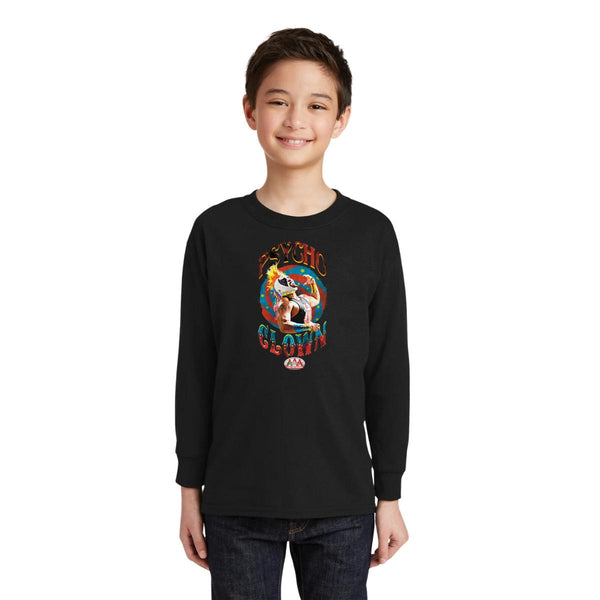 Playera M Larga Niños Lucha Libre AAA Psycho Clown Luchador