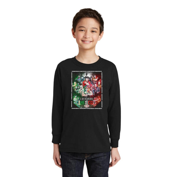 Playera M Larga Niños Lucha Libre AAA Evento Luchando por México