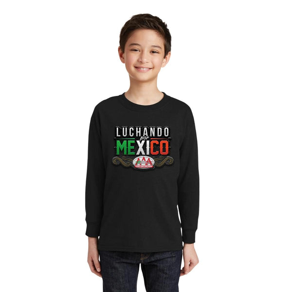Playera M Larga Niños Lucha Libre AAA Luchando por México