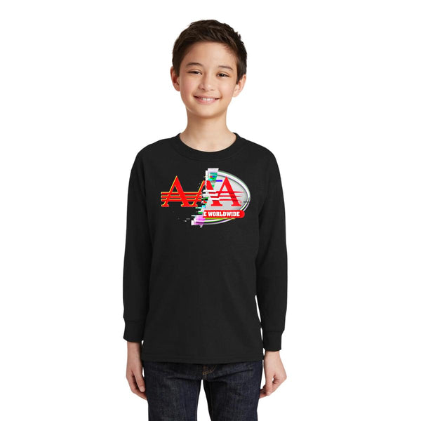 Playera M Larga Niños Lucha Libre AAA Glitch
