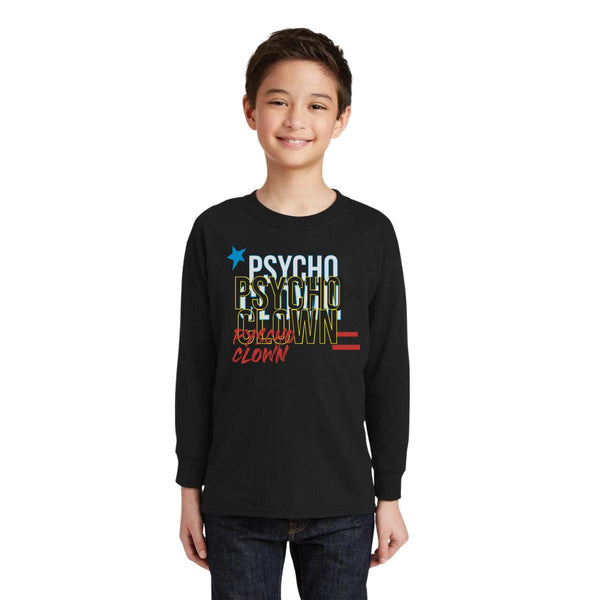 Playera M Larga Niños Lucha Libre AAA Psycho Clown 3