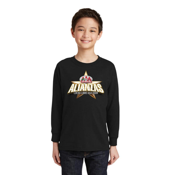 Playera M Larga Niños Lucha Libre AAA Alianzas