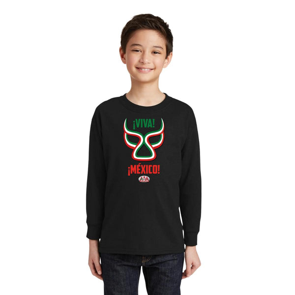 Playera M Larga Niños Lucha Libre AAA Mexicana Máscara